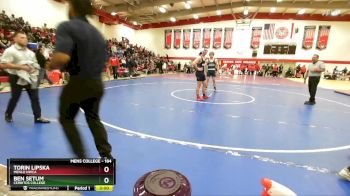 184 lbs Champ. Round 1 - Ben Setum, Cerritos College vs Torin Lipska, Menlo NWCA