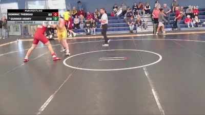 197 lbs Cons. Round 2 - Dominic Thebeau, Nebraska vs Gunner Henry, Wyoming