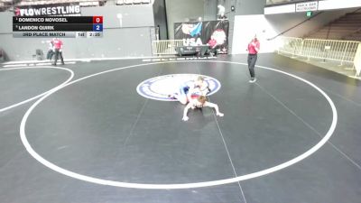 120 lbs 3rd Place Match - Domenico Novosel vs Landon Quirk