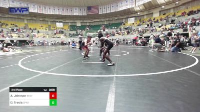 85 lbs 3rd Place - Aiden Johnson, Bentonville Wrestling Club vs Oren Travis, Spartan Wrestling Academy