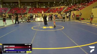 53 lbs Round 3 - Brody Owens, KS vs Koen Carder, OH