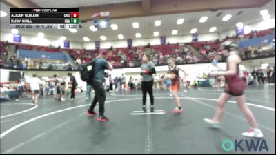 70-75 lbs Rr Rnd 3 - Alicen Quillin, Chickasha Youth Wrestling vs Ruby Chill, Perry Wrestling Academy