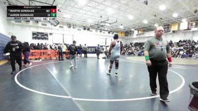 285 lbs Champ. Round 1 - Martin Gonzalez, Western vs Aaron Gonzalez, Canyon Springs