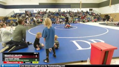 59 lbs Semifinal - Greyson Craig, Inland Northwest Wrestling Training Center vs Brantley Druffel, Lionheart Wrestling Club