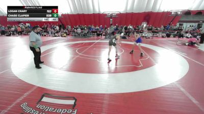 14U Boys - 100 lbs Cons. Round 2 - Chase Clapier, Oak Creek Attack Wrestling Club vs Logan Crary, Pardeeville Boys Club Youth Wrestling