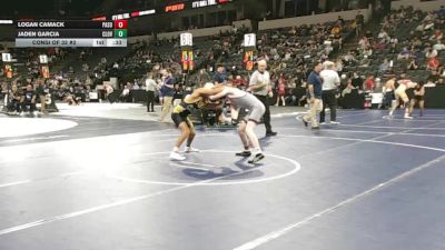 132 lbs Consi Of 32 #2 - Logan Camack, Paso Robles (CS) vs Jaden Garcia, Clovis (CS)