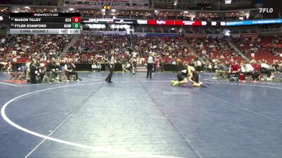 3A-175 lbs Cons. Round 2 - Tyler Stanford, Norwalk vs Mason Tilley, Iowa City, City High