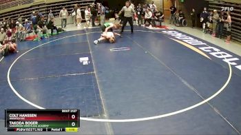 118 lbs Quarterfinal - Takoda Boger, Sanderson Wrestling Academy vs Colt Hanssen, Wasatch WC