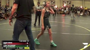 50 lbs Quarterfinal - Luke Tallmadge, Steel Valley Renegades vs Owen Brink, MHWC