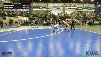 43 lbs Rr Rnd 2 - Miles Steiner, Mustang Bronco Wrestling Club vs Brady Wood, Husky WC