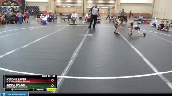 52 lbs Cons. Round 1 - Kyson Leaver, Blackman Wrestling Club vs Jonas Bacon, Grindhouse Wrestling