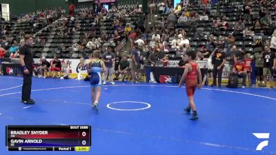 67 lbs Quarterfinal - Bradley Snyder, MD vs Gavin Arnold, DE