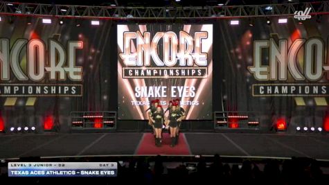 Texas Aces Athletics - Snake Eyes [2025 L3 Junior - D2 Day 3] 2025 Encore Grand Nationals