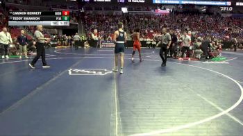 3A-144 lbs Champ. Round 1 - Teddy Swanson, Pleasant Valley vs Camron Bennett, Valley, West Des Moines