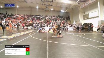 64 lbs Round Of 16 - Hayden Wenetshlager, Salina Wrestling Club vs Aubrey Snyder, Team Tulsa Wrestling Club