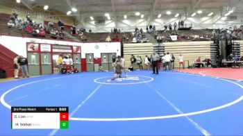124-131 lbs 3rd Place Match - Myer Walker, Brownsburg vs Dennis Lian, Southport