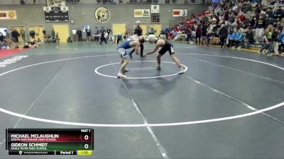 160 lbs Quarterfinal - Michael McLaughlin, South Anchorage High School vs Gideon Schmidt, Eagle River High School