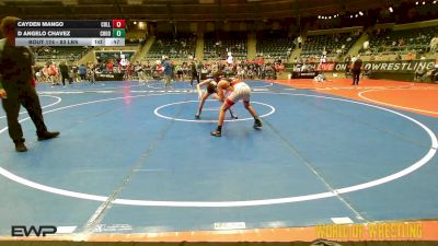83 lbs Consolation - Cayden Mango, Collum Trained vs D Angelo Chavez, Choose Hard Wrestling Academy