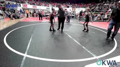 76 lbs Rr Rnd 3 - Michael Weisinger, Wyandotte Youth Wrestling vs Jenna Hammer, Wagoner Takedown Club