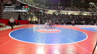 126-4A Champ. Round 1 - Aiden Simmons, Benedictine Military School vs Nevon Zuniga, Northside, Columbus