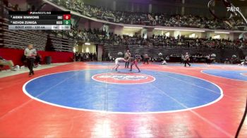 126-4A Champ. Round 1 - Aiden Simmons, Benedictine Military School vs Nevon Zuniga, Northside, Columbus