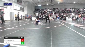 45 lbs Quarterfinal - Lane Pankaskie, Claremore Wrestling Club vs Aspen Shelton, Team Tulsa Wrestling Club