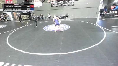 132 lbs 7th Place Match - Jackson Humphrey, High Desert Wrestling Club vs Matthew Gonzales, San Fernando High School Wrestling