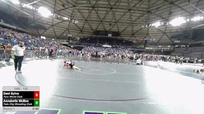 120 lbs Cons. Quarters - Dani Sylva, Toro World Club vs Annabelle McBee, Twin City Wrestling Club