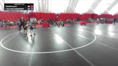 75 lbs 2nd Place Match - Boone Dilley, RT Elite Wrestling vs Cole Train Vanderwerff, B.A.M. Training Center