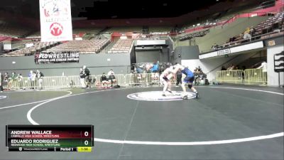 132 lbs Champ. Round 2 - Andrew Wallace, Cabrillo High School Wrestling vs Eduardo Rodriguez, Redwood High School Wrestling