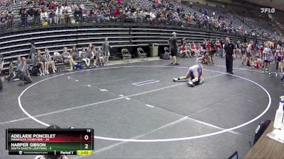 89 lbs Semis & 1st Wrestleback (8 Team) - Harper Gibson, South Dakota Lightning vs Adelaide Poncelet, Minnesota Storm Red