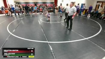 132 lbs Cons. Round 3 - Braxton Hinton, Lyman vs Wes Holman, Glenrock