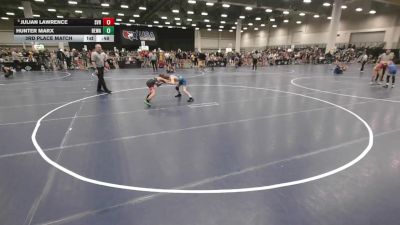 78 lbs 3rd Place Match - Julian Lawrence, Steel Valley Renegades vs Hunter Marx, Berge Elite Wrestling Academy