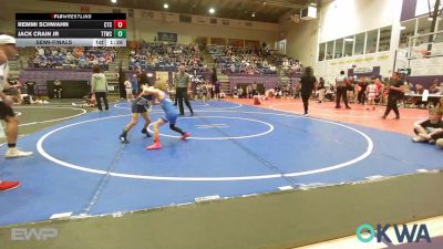 55-58 lbs Semifinal - Remmi Schwahn, Chandler Takedown Club vs Jack Crain Jr, Team Tulsa Wrestling Club