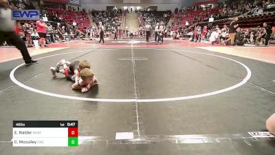 46 lbs Quarterfinal - Easton Nalder, Skiatook Youth Wrestling vs Carter Mcculley, Claremore Wrestling Club