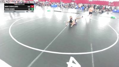 157 lbs Round 1 (8 Team) - Owen Eigen, Mahtomedi vs Nino Caballero, Illinois Top Dawgs Orange