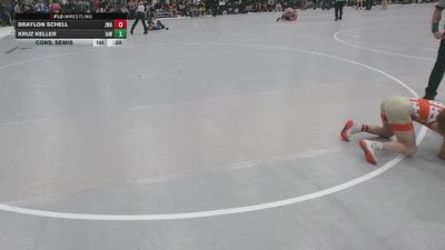 106 lbs Cons. Semis - Braylon Schell, Jackrabbit Wrestling Academy vs Kruz Keller, Immortal Athletics WC