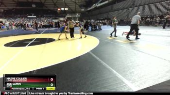 92 lbs Cons. Round 3 - Maeve Collier, Camas Wrestling Club vs Zoe Gemin, NWWC