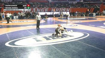 3A 113 lbs 3rd Place Match - Colton Schultz, Joliet (Catholic Academy) vs Michael Rundell, Oak Park (O.P.-River Forest)