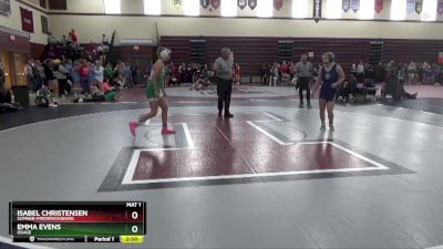 130 lbs Cons. Round 3 - Emma Evens, Osage vs Isabel Christensen, Sumner-Fredericksburg