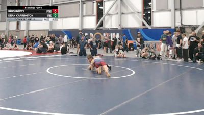 100 lbs Cons. Rd Of 16 - Dean Carrington, Bearcat Wrestling Club vs King Rovey, Palouse Elite Wrestling Club