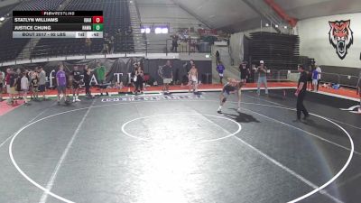 92 lbs Champ. Round 1 - Statlyn Williams, Idaho vs Justice Chung, Hawaii