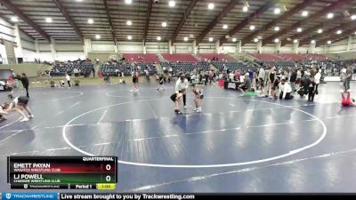 64 lbs Quarterfinal - Emett Payan, Wasatch Wrestling Club vs Lj Powell, Charger Wrestling Club