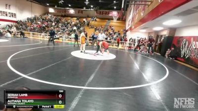 190 lbs 1st Place Match - Autiana Tolayo, Natrona County vs Seriah Lamb, Evanston