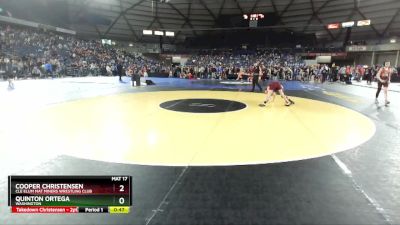 82 lbs Cons. Round 2 - Quinton Ortega, Washington vs Cooper Christensen, Cle Elum Mat Miners Wrestling Club