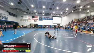 41-43 lbs Round 1 - Daniel Sisneros, Camel Kids Wrestling vs Adrian Acebo, Riverton USA Wrestling