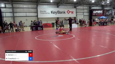 70 kg Consi Of 64 #1 - Dylan Zenion, Blue & Gold Wrestling Club vs Michael Crawford, Burg Training Center