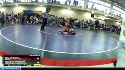 98 lbs Cons. Round 4 - Brendan Krawczyk, Jennings County Wrestling Club vs Cosler Russell, Indiana