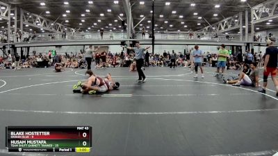 165 lbs Semis (4 Team) - Blake Hostetter, Kraken Blue vs Husam Mustafa, Team Shutt Garnett Trained