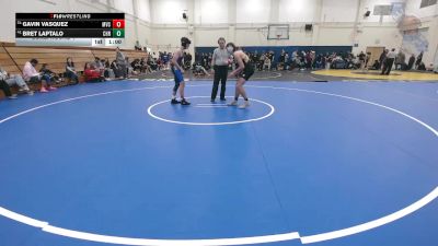 136 lbs Cons. Round 4 - Bret Laptalo, Christopher vs Gavin Vasquez, Monte Vista Christian